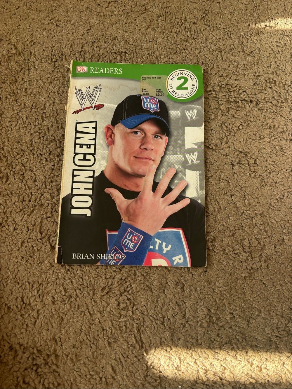 WWE Reader Book Featuring John Cena in Blue and Black